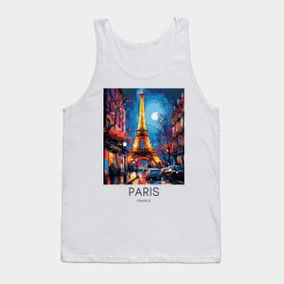 Paris Eiffel Tower  Pop Art France Tank Top